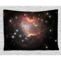 Constellation Tapestry, Deep Down in Outer Space Complex Supernova Phenomenal Dynamic Universe Image, Wall Hanging for Bedroom Living Room Dorm Decor, 60W X 40L Inches, Multicolor, by Ambesonne   